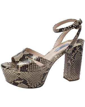Prada High Heel Sandalen - Bruin