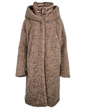 Bomboogie Faux Fur Shearling Jackets - Braun