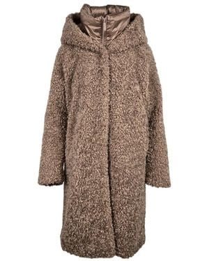 Bomboogie Single-Breasted Coats - Brown