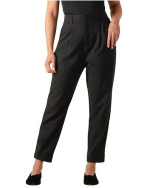 Copenhagen Muse Schneiderhose Mit Lederakzenten - Schwarz