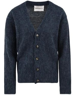Amaranto V-Neck Knitwear - Blu