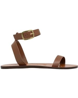 Manebí Flache Sandalen - Braun