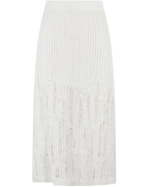 IRO Weißer Strickrock Lucia