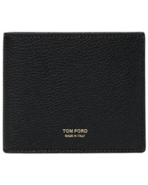 Tom Ford Leren Billfold Portemonnee - Zwart