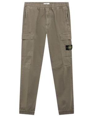 Stone Island Straight Trousers - Gris