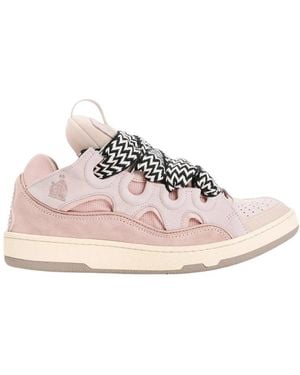 Lanvin Schoenen ,Roze ,Leer Curb Sneakers