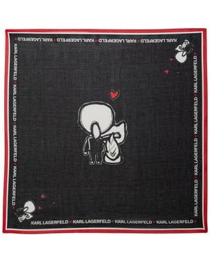 KARL LAGERFELD Ikon Valentine Schal - Schwarz