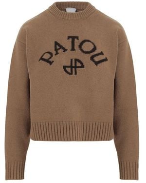 Patou Round-Neck Knitwear - Brown