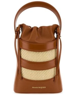 McQueen Mini the rise bucket tasche - Braun