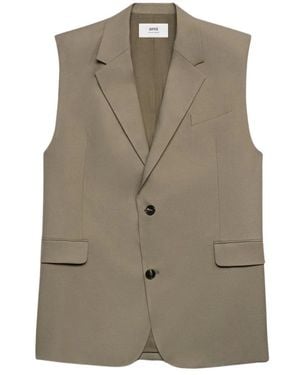 Ami Paris Waistcoats - Natural