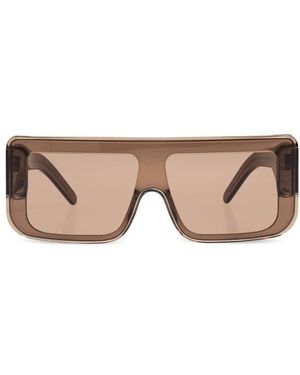 Rick Owens Accessoires ,Bruin ,Nylon Fog Zonnebril - Roze