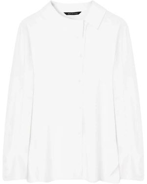 ARMANI EXCHANGE Overhemden ,Wit ,Witte Asymmetrische Kraag Blouse