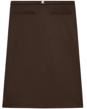 Courreges Rokken ,Bruin ,Leer Interlock Tracksuit Skirt