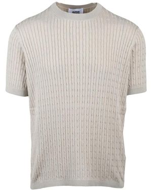 Alpha Studio Round-Neck Knitwear - Gris