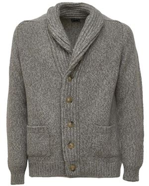Fedeli Cardigan Met Knoopsluiting En Lange Mouwen - Grijs