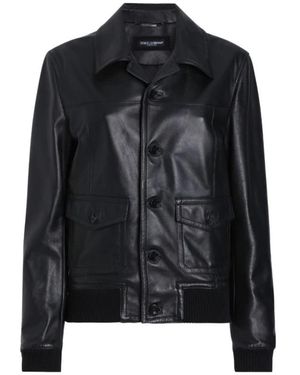 Dolce & Gabbana Leather Jackets - Black