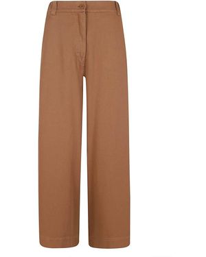 Weekend by Maxmara Broeken ,Bruin ,Katoen Wkdariete Wijde Broek