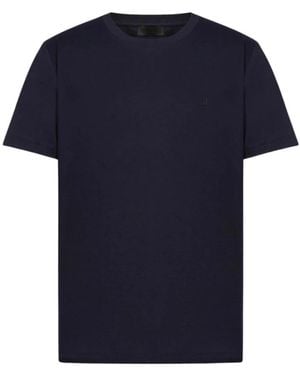Dondup Tops ,Blauw ,T-Shirt Met Ronde Hals Regular