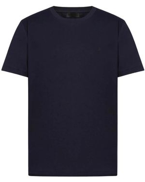 Dondup Tops ,Blauw ,T-Shirt Met Ronde Hals Regular