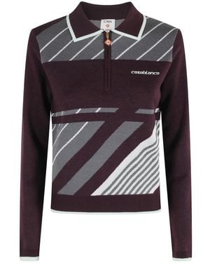 CASABLANCA Round-Neck Knitwear - Negro