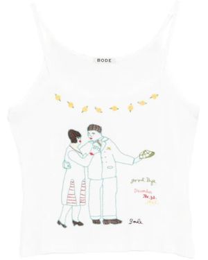 Bode Tops ,Wit ,Katoen Companion Tank