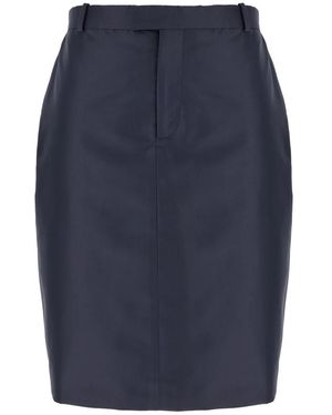 Gucci Rok Van Fijne Zijde Faille - Blauw