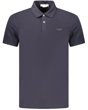 Guess Tops ,Blauw ,Katoen Poloshirt Met Korte Mouwen
