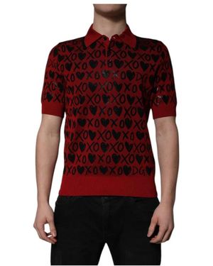Dolce & Gabbana Polo Shirts - Red