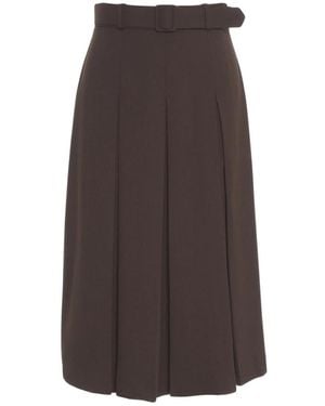 Kaos Midi Skirts - Marrón
