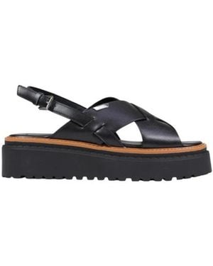 Liu Jo Plateau-Sandalen Mit Knöchelriemen, Schnalle Und Schleife - Blau