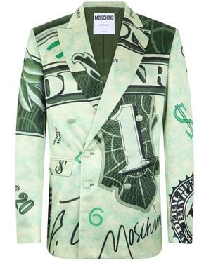 Moschino Single Breasted Suits - Verde