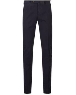 PT Torino Broeken ,Blauw ,Katoen Slim-Fit Broeken