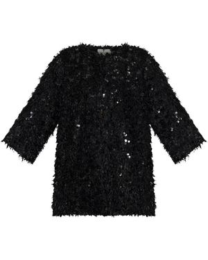 Munthe Vinc Strickjacke Mit Rollkragen - Schwarz