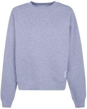 Rohe Hoodies & Sweatvesten ,Grijs ,Leer Sweatshirt - Blauw