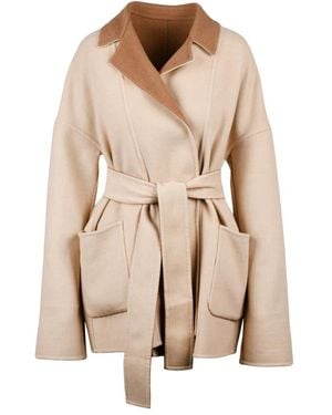 Eleventy Belted Coats - Neutro