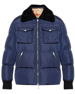 DSquared² Daunenjacke Mit Pelzkragen - Blau