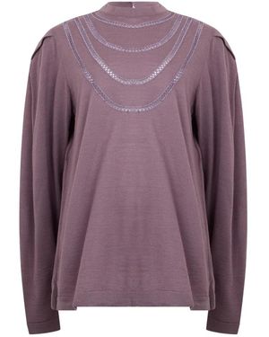 Alberta Ferretti Eleganter Pullover Mit Langen Ärmeln - Lila