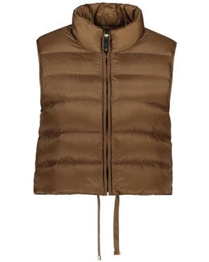 Max Mara Cropped Padded Vest - Braun