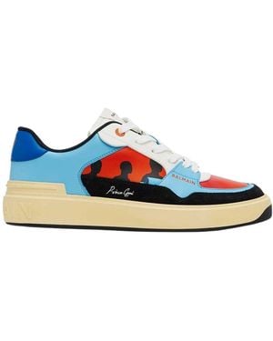 Balmain Stylische Sneakers Für Männer Und Frauen - Blau