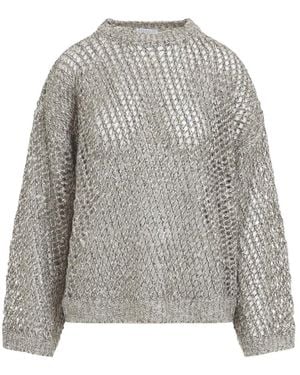 Brunello Cucinelli Round-Neck Knitwear - Gris