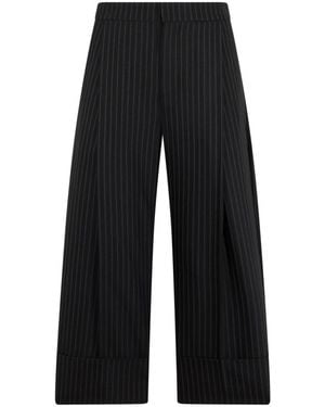 Elisabetta Franchi Wide Trousers - Black