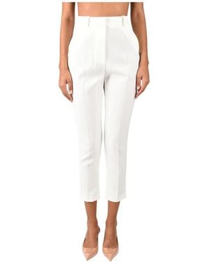 Elisabetta Franchi Cropped Trousers - White