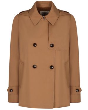 Herno Double-Breasted Coats - Brown