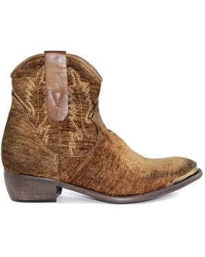 Zoe Cowboy & Biker Boots - Brown