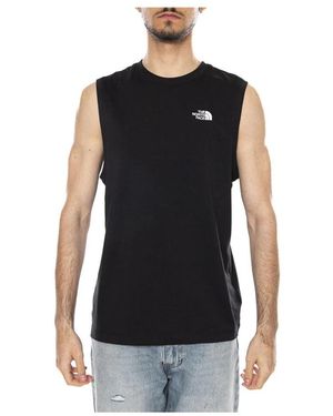 The North Face Fitness ,Zwart ,Katoen Mouwloze Tops