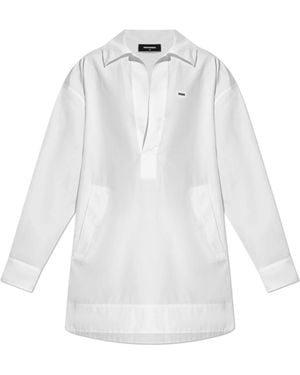 DSquared² V-Neck Dress - Weiß