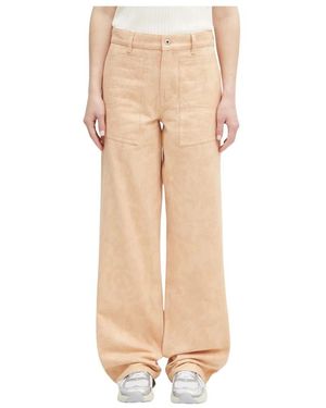 KENZO High Waist Wide Leg Pants - Naturel