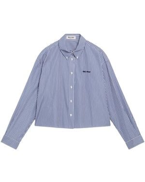 Miu Miu Overhemden ,Blauw ,Camicia