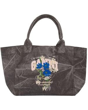 Ganni Shopping Bags - Black