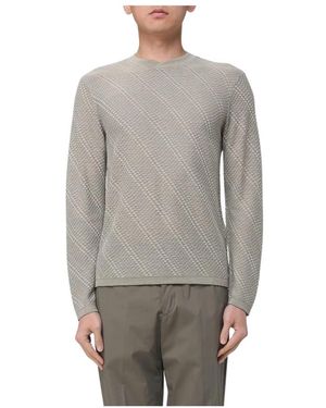 Emporio Armani Round-Neck Knitwear - Grey